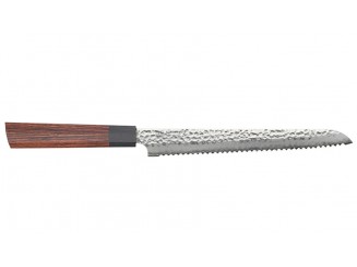 Kanetsugu VG-2 Hammered Brotmesser 210mm, Heptagongriff Pakkaholz Vorderseite